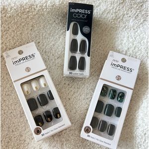 NEW imPress stick on nails set of 3